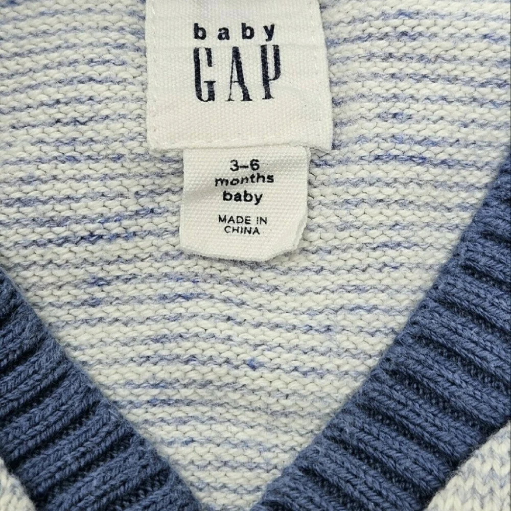 Gap Cardigan 3-6M Blue V Neck Sweater